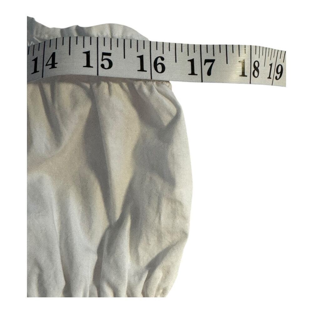 New Madewell Women’s Small Eyelet‎ White Smocked Button-Front Top in Poplin NWT - Picture 7 of 7